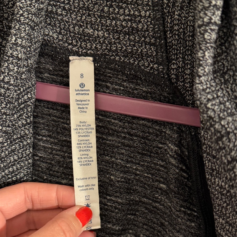 lululemon athletica Heathered Gray and Black double zip Jacket - Picture 6 of 9